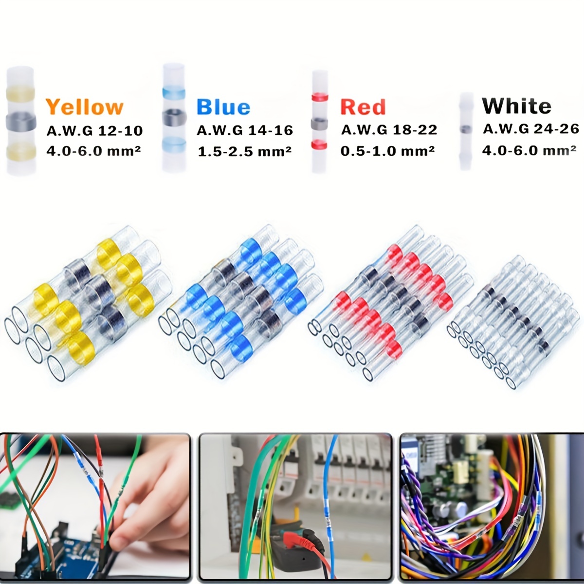 50 140pcs Solder Seal Wire Connectors Kit Electrical Connectors Heat Shrink  Wire Connectors Waterproof Electrical Cable Butt Terminals For Marine  Trailer Rv Boat Truck Wiring - Business, Industry & Science - Temu