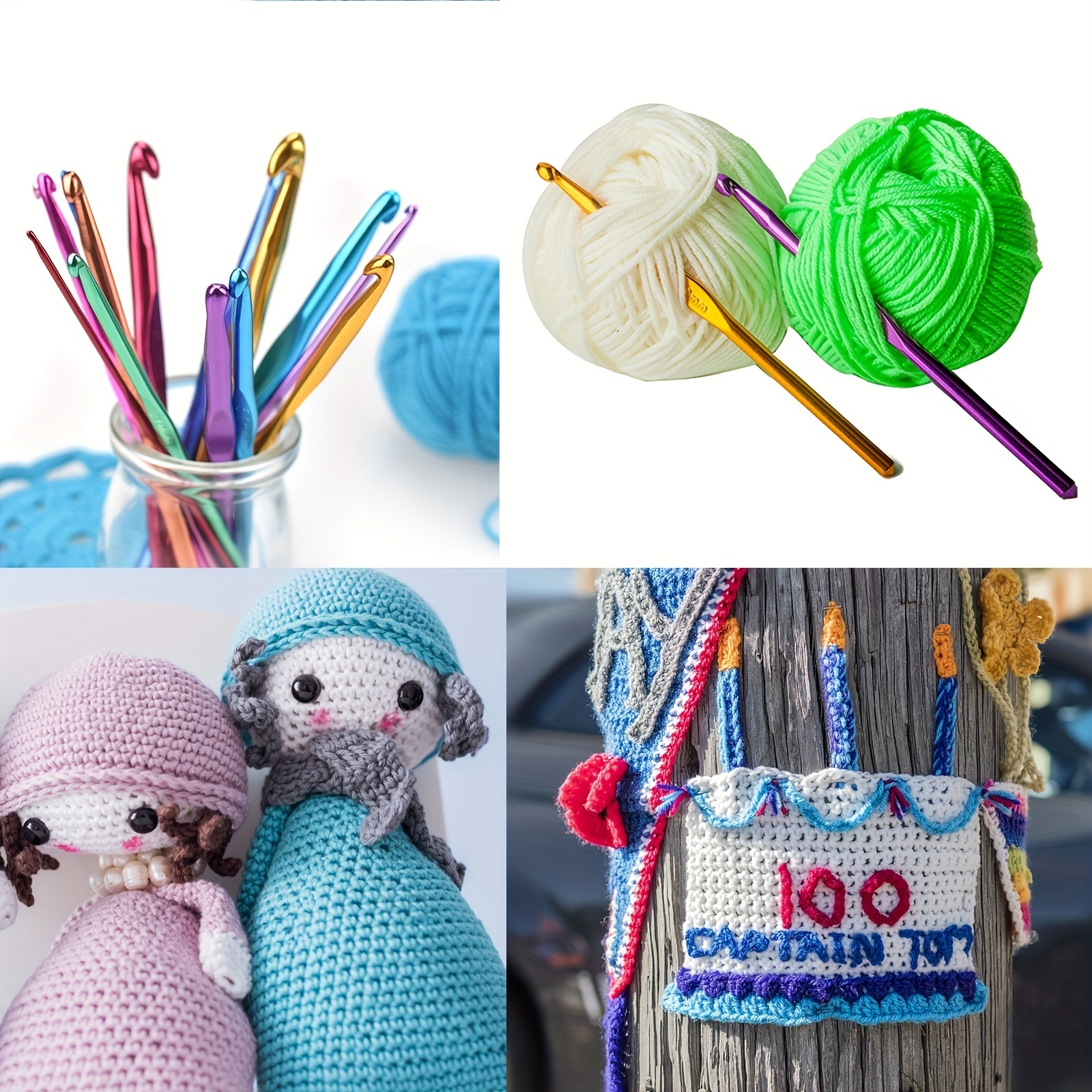 Mixed Color Crochet Hook Sets Ergonomic Resin Crochet Hook -  in 2023