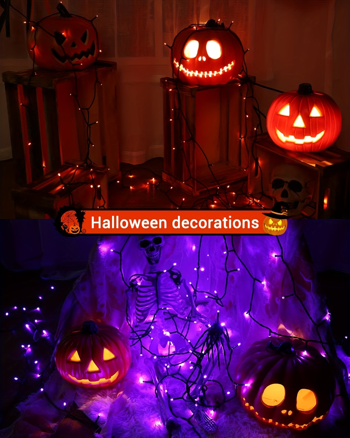 100/200led Rgb Linear Light Rgb Halloween Christmas String - Temu