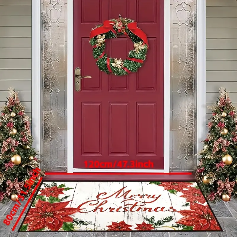 Christmas Front Door Mat Farmhouse Welcome Doormat Non Slip - Temu