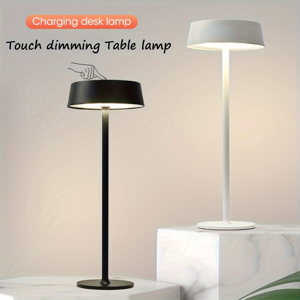 Battery Operated Table Lamps, Rechargeable Wireless LED Desk Lamp With Touc  H, 3-Level Brightness Light, USB Eye Protection Decoration Night Lamps