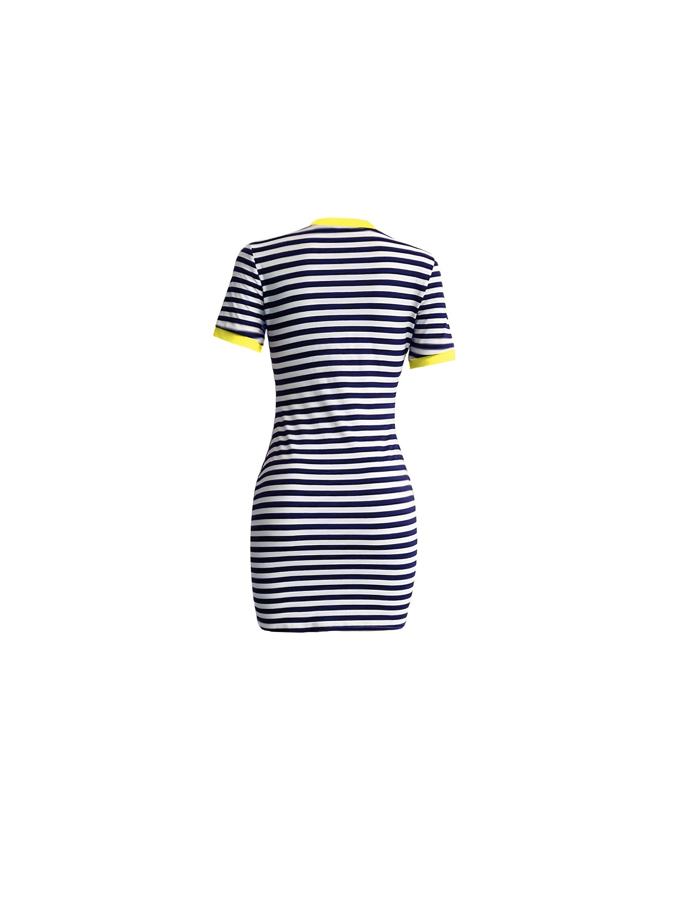 color block striped print dress casual short sleeve bodycon - Temu
