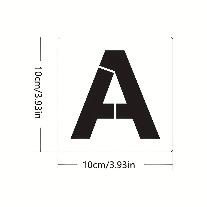 Alphabet Letter Stencils 4 Inch, 36 Pcs Reusable Plastic Letter