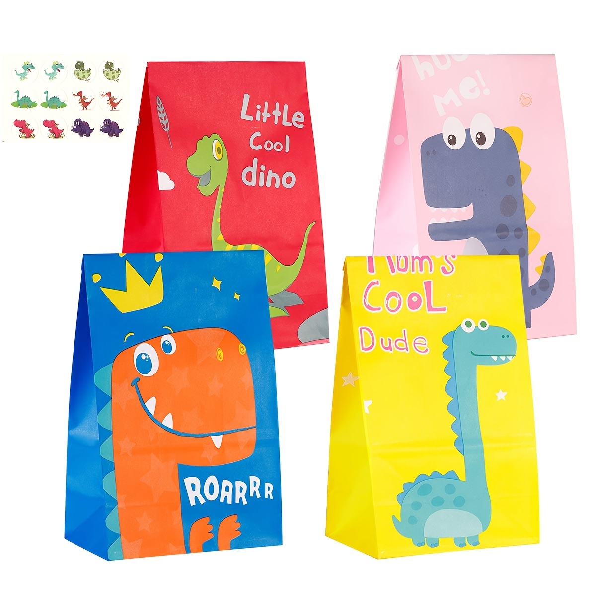 Dinosaur Goodie Bags for Kids Birthday, Dino Goody Bags for Birthday, Party  Bags for Dinosaur Party, Dinosaur Party Favor Bags 