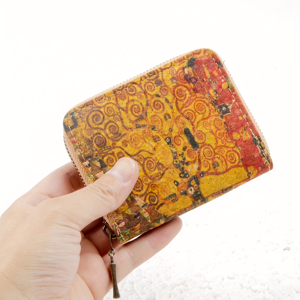 Van Gogh Art Oil Painting Wallet, Zipper Around Coin Purse, Clutch