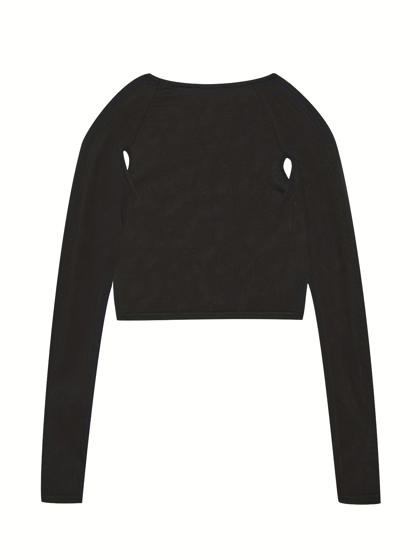 Long Sleeve Crop Top Shirt