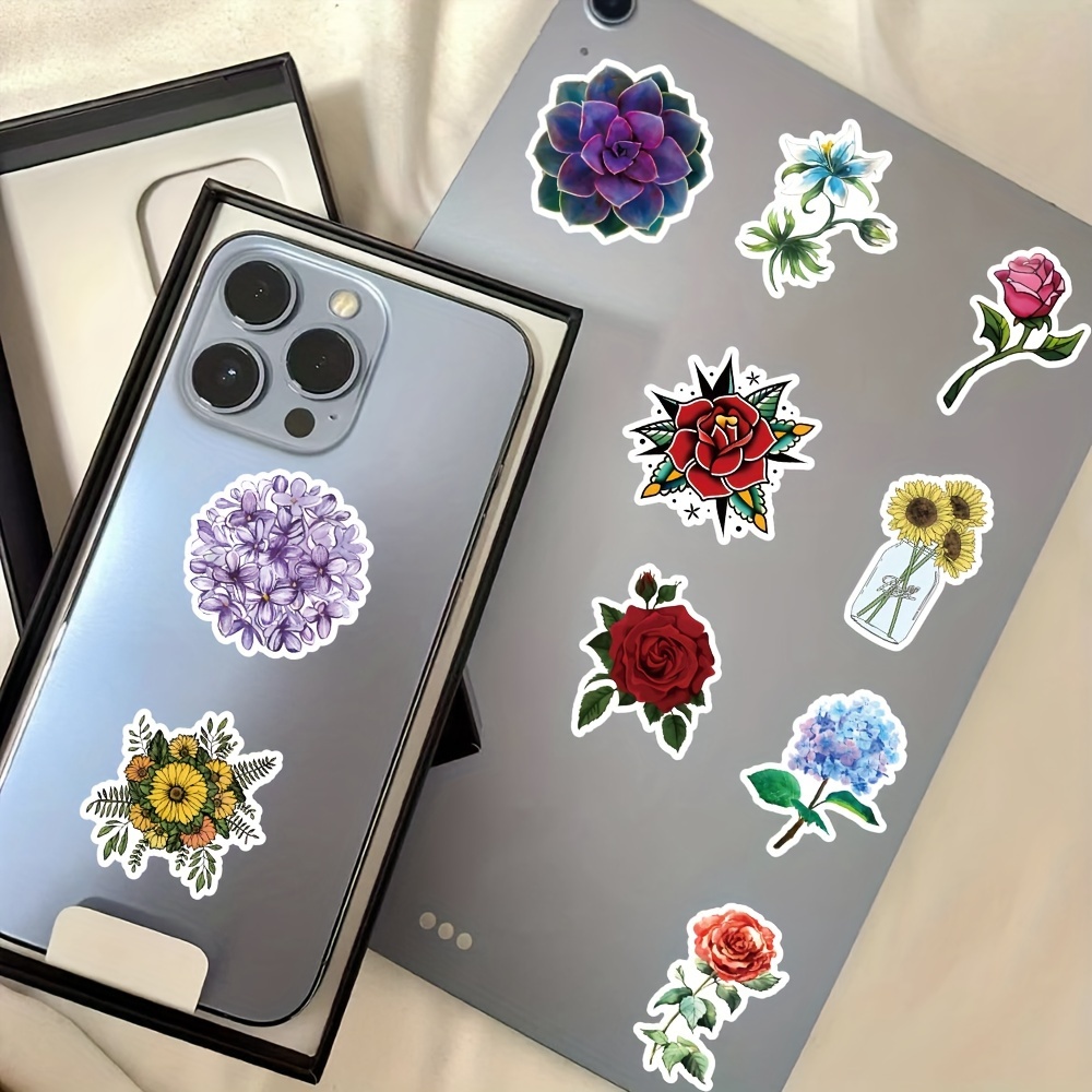Fedex Shipping Wholesale /Pack Beautiful Flowers Bloom Stickers Decals Car  Luggage Helmet Laptop Skateboard Water Bottle Decal From Autoparts2006,  $4.05