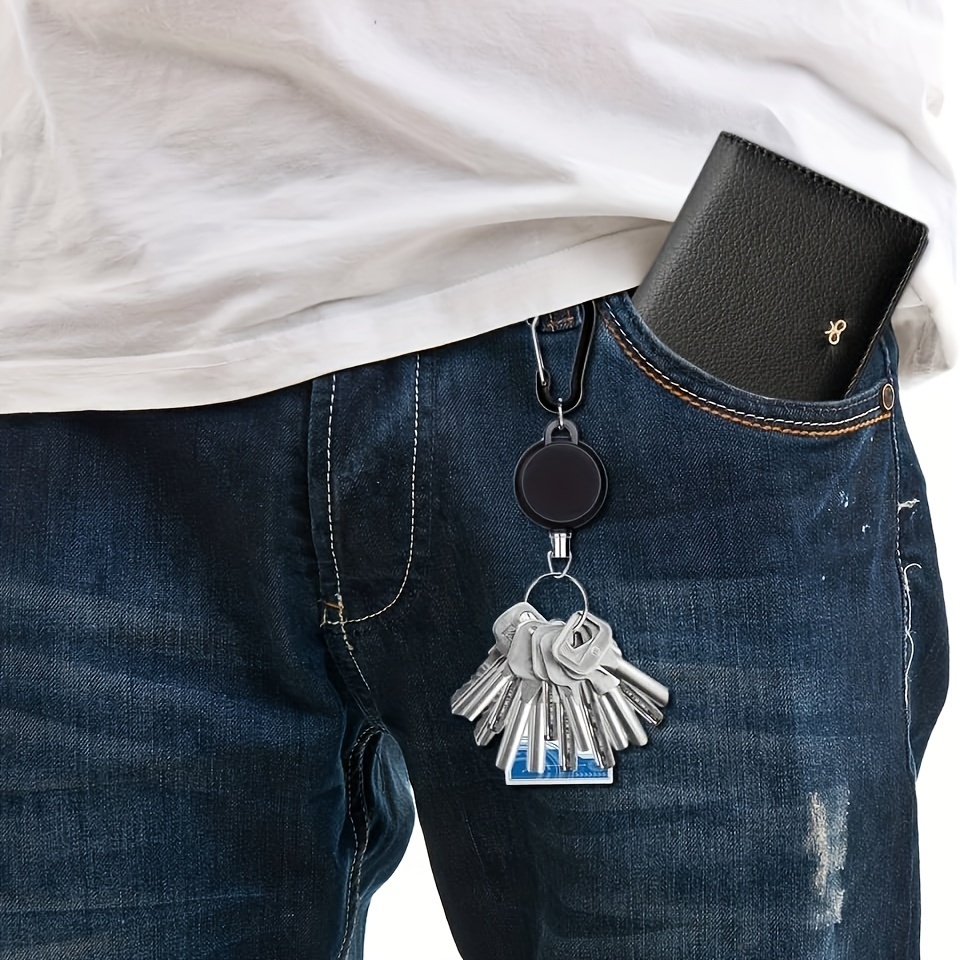 Retractable Keychain Heavy Duty Retractable Badge Holder - Temu