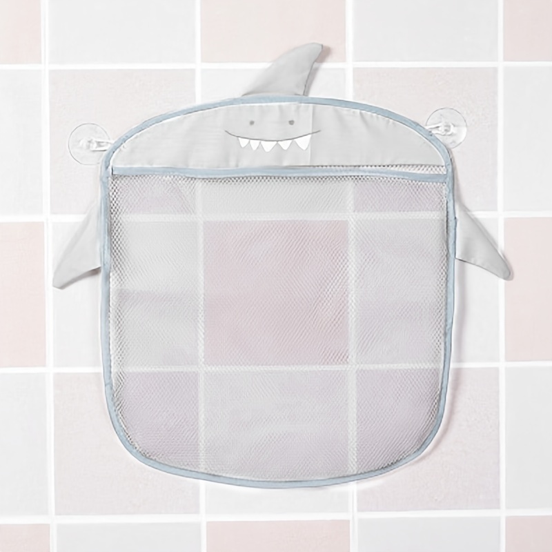 Yesbay Bathroom Organizer Net Baby Bath Time Tidy Storage Toy Suction Cup  Mesh Bag,Bathroom Mesh Bag-Sky Blue