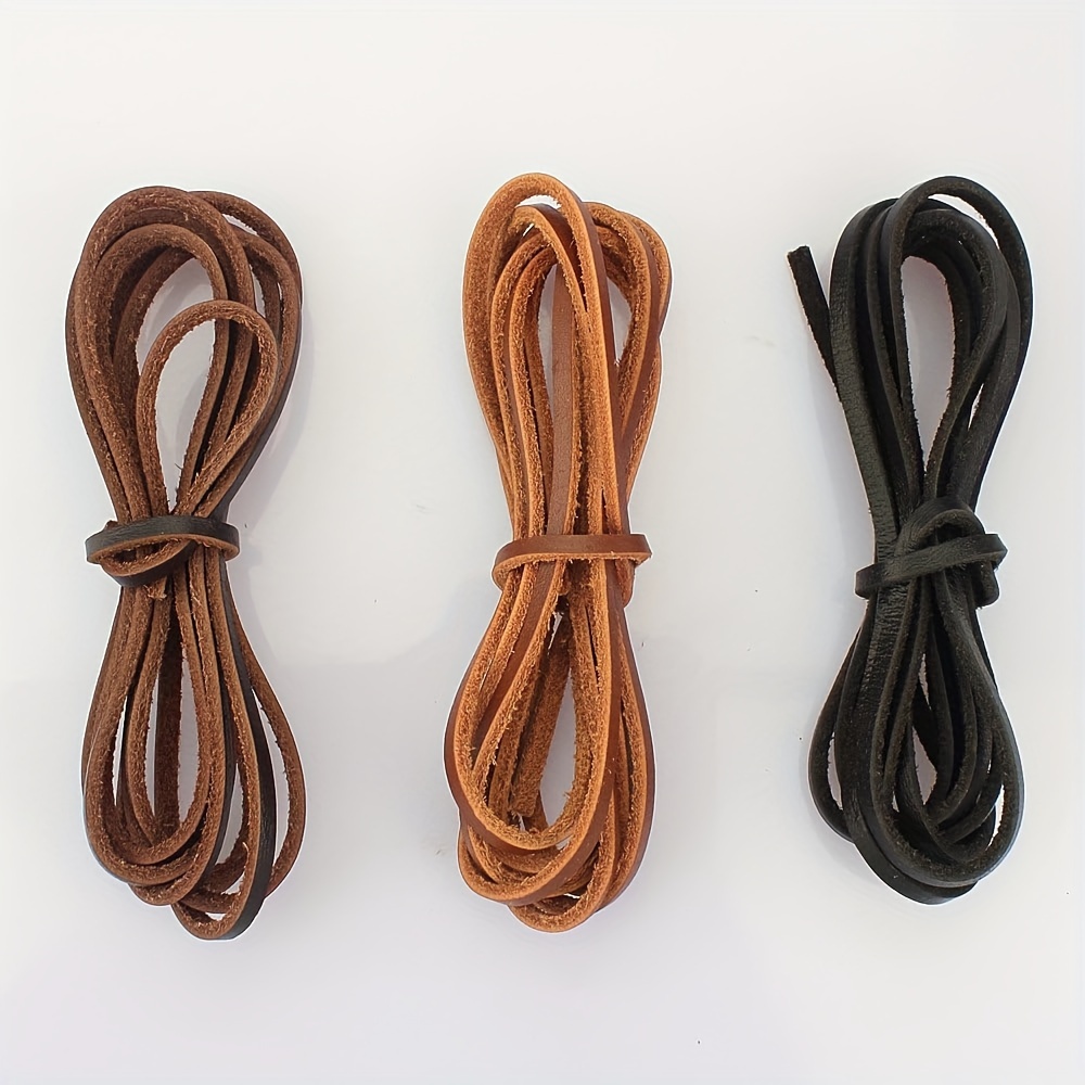 Genuine Leather Flat/round Leather Rope Braided Rope Leather