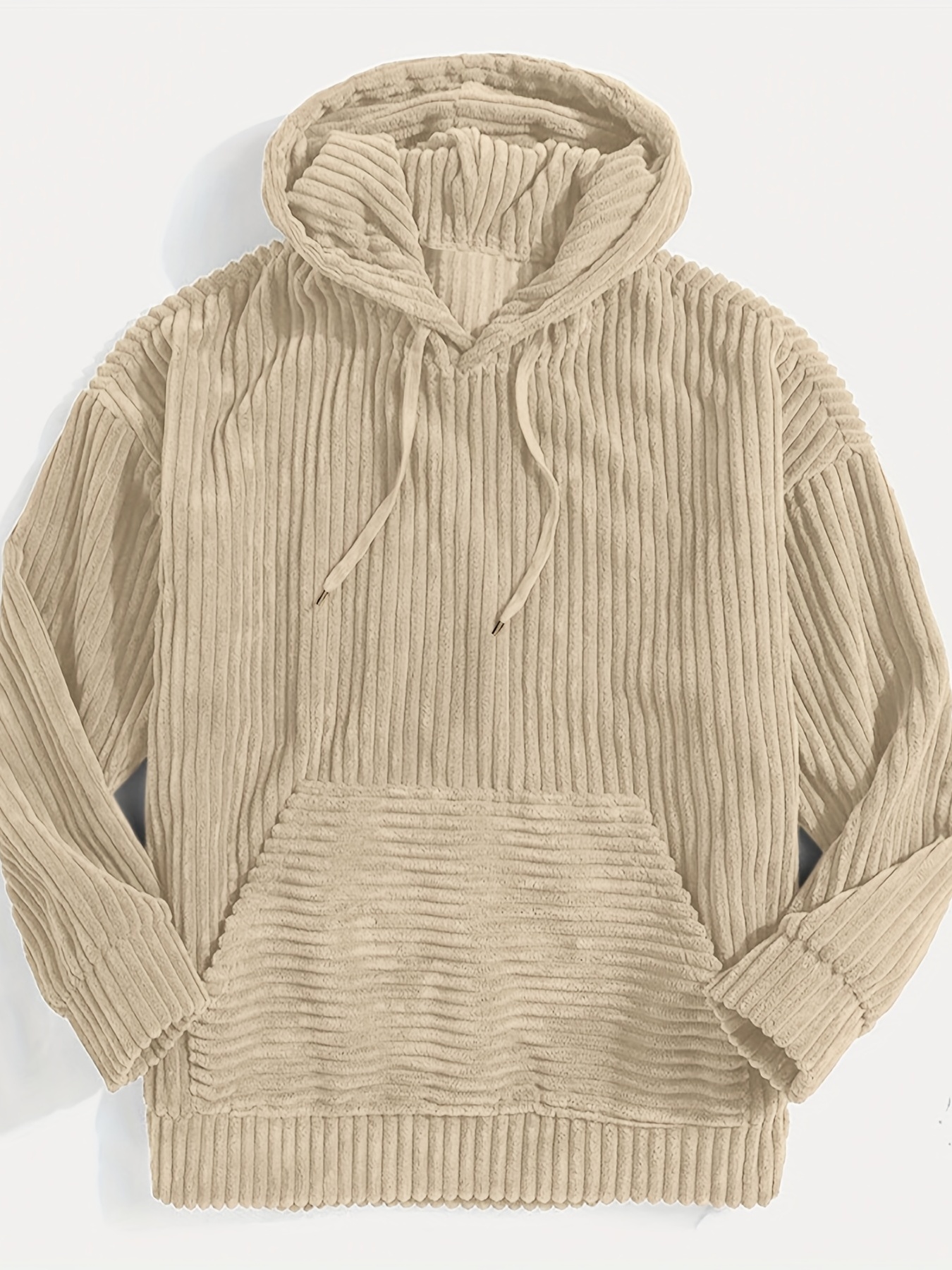 Vintage Corduroy Hoodies For Men, Men's Casual Pullover Hooded