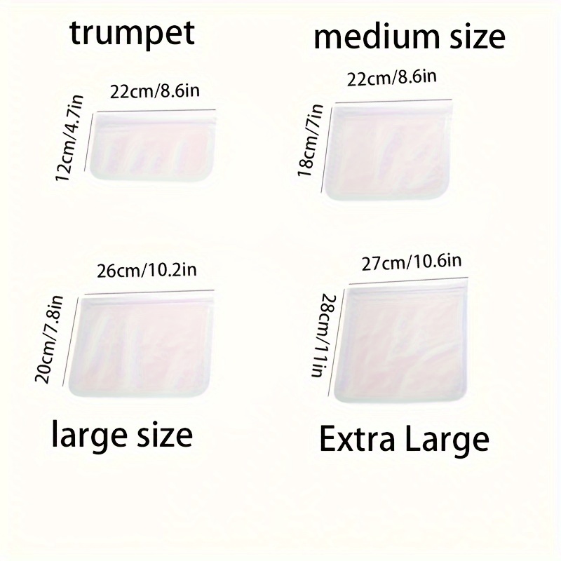 10pcs Large Size [27cm*28cm] Thick Ziplock Bag, Reusable Sealed