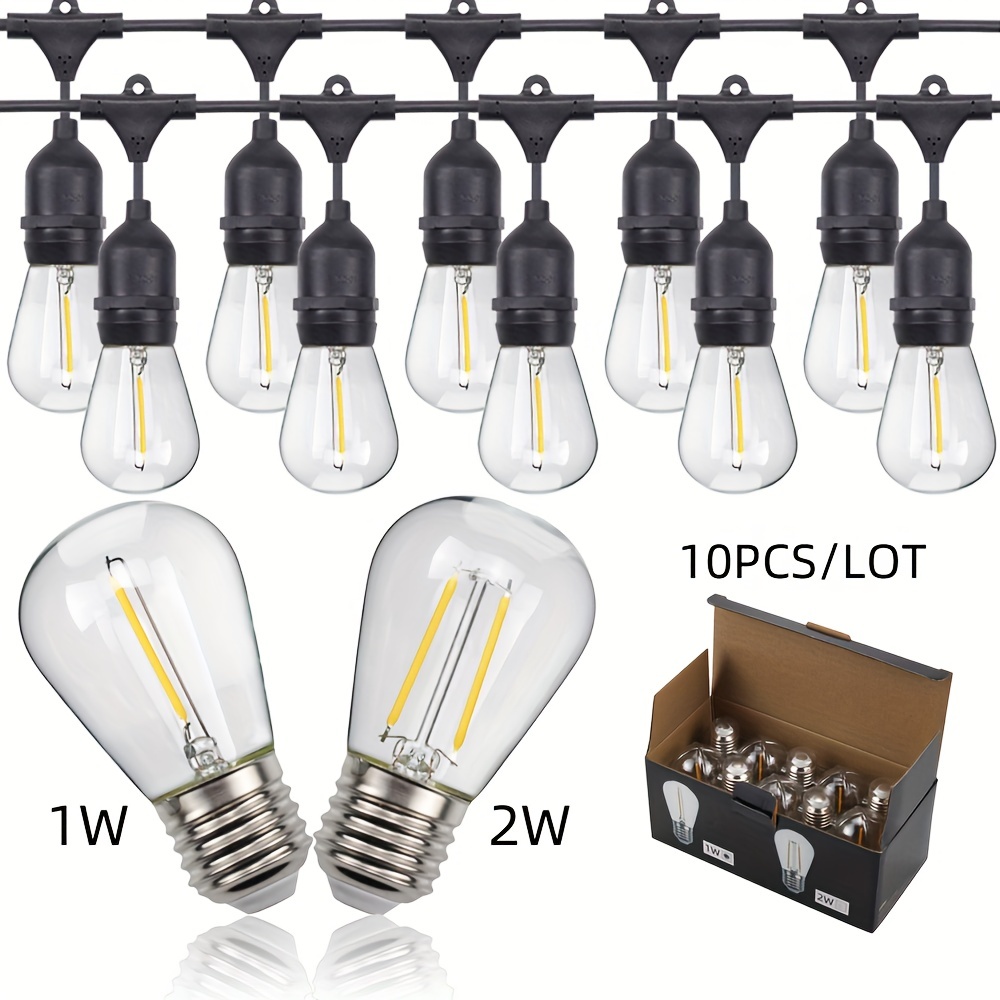 Ampoules E27 Colorées pour Guirlande x 5 - G45 - 1 Watts LED