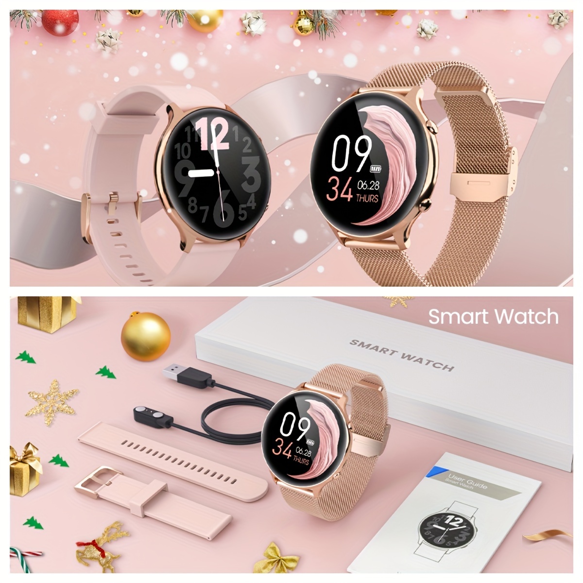 Reloj Inteligente Mujer Smartwatch Llamadas Bluetooth + Regalo Correa