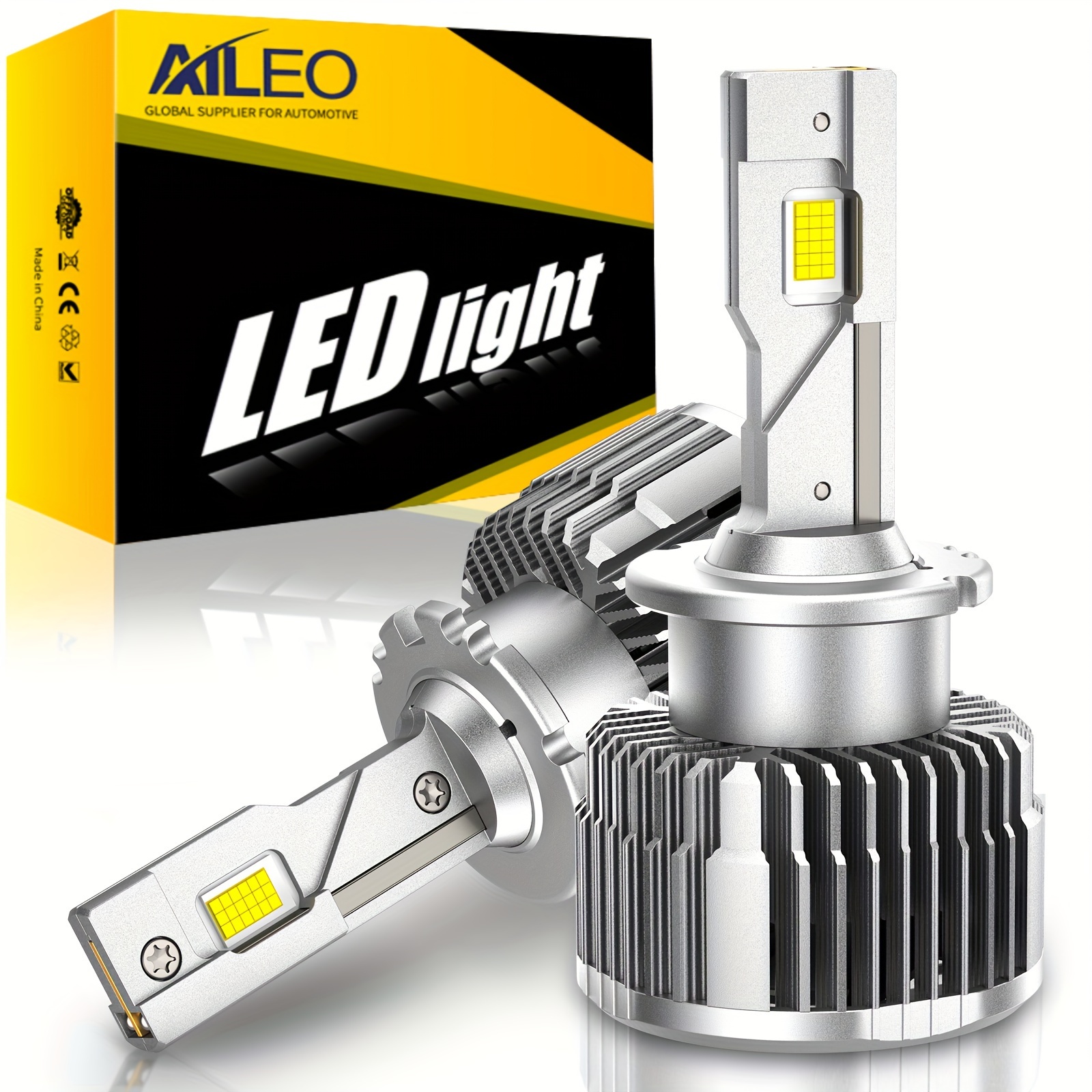 AILEO-minifaro Led H1 6000K para coche, bombillas inalámbricas de diseño  blanco, 16 Chips CSP 7035