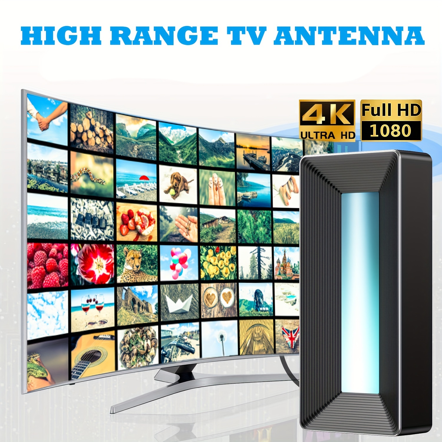  Antena para TV sin cable - Antena de TV digital HDTV interior  para Smart TV - 4k