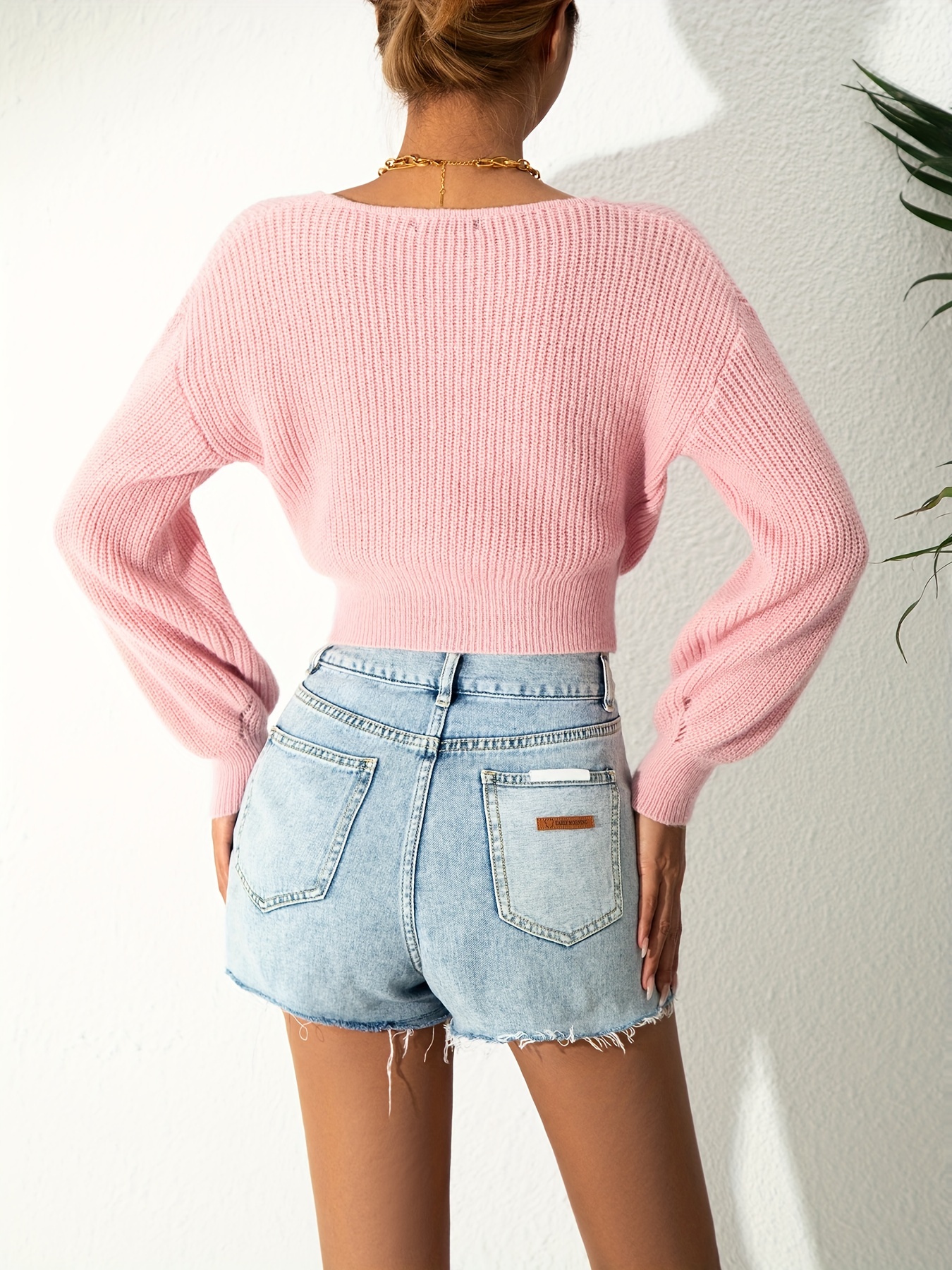  Minivestido tipo suéter de invierno de manga larga