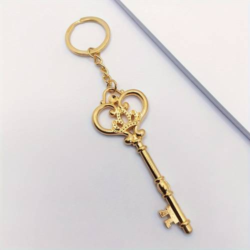 1psc stylish and minimalist golden keychain car key chain pendant personalized bag decoration gift
