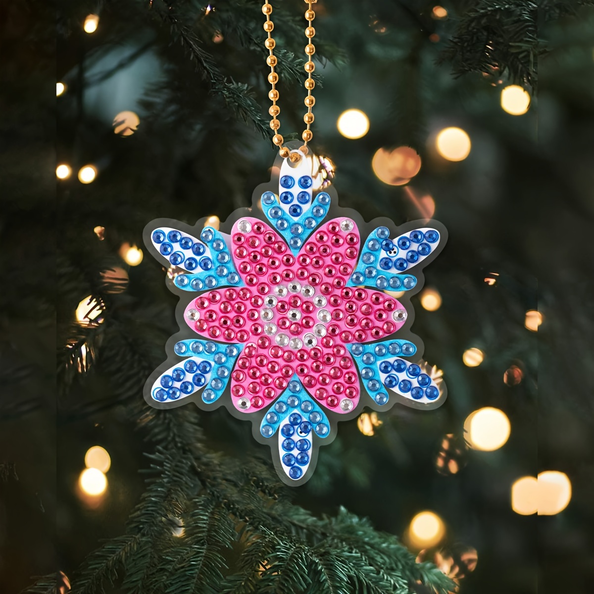 Jeweled Snowflake Handcrafted Christmas Tree Topper