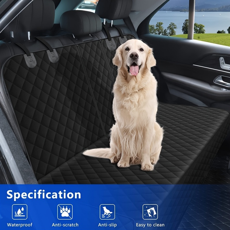 Housse de voiture étanche - Housse de protection antidérapante pour siège  d'auto avec protecteur de coffre et housse pour chien (noir)