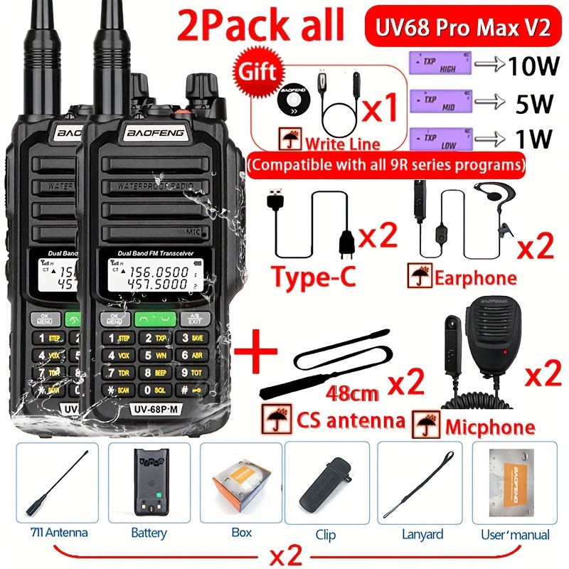Oreillette Radio jambon bidirectionnelle pour écouteur talkie-walkie série  BaoFeng UV5R 