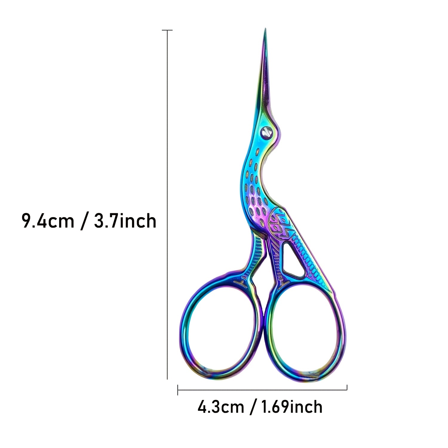 Embroidery Scissors, Stork Scissors for Sewing, Craft, Art Work & Everyday  Use, Stainless Steel, 2Pcs, 4.6 inch and 3.7 inch, Gold