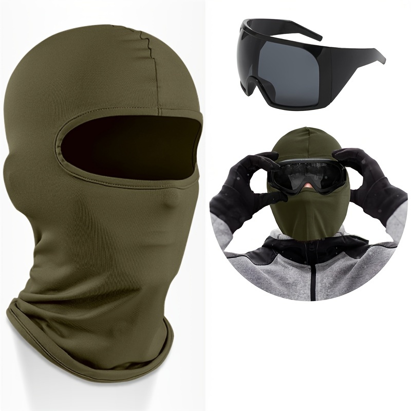 Balaclava Full Face Mask UV Protection Ski Sun Hood Tactical Mask for Men Women,Bonnet,Ski Mask,1pc,Temu