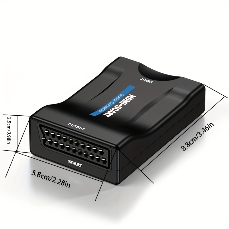 Convertidor de Video Scart / HDMI para HDMI Jack 3.5mm / Coaxial
