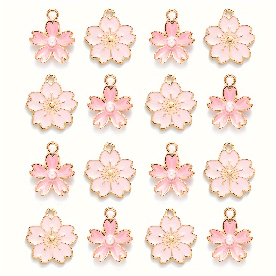 WYSIWYG 40pcs 11x11mm Small Flower Charms Cute Flower Charms For