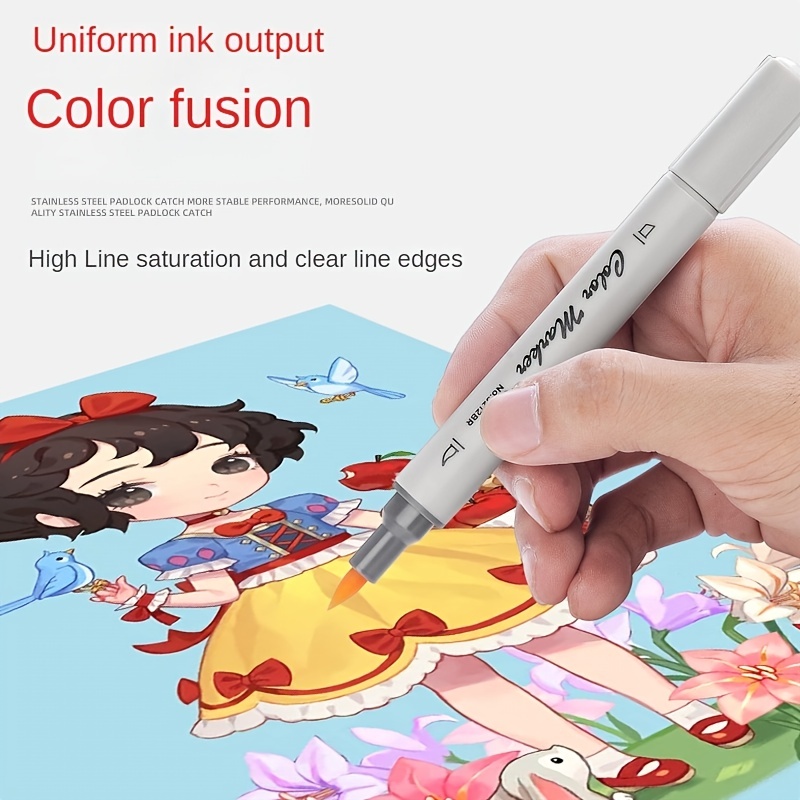 Marker Set Color Dual-headed Oil-based Alcohol Watercolor Pen Animation  Painting - Temu