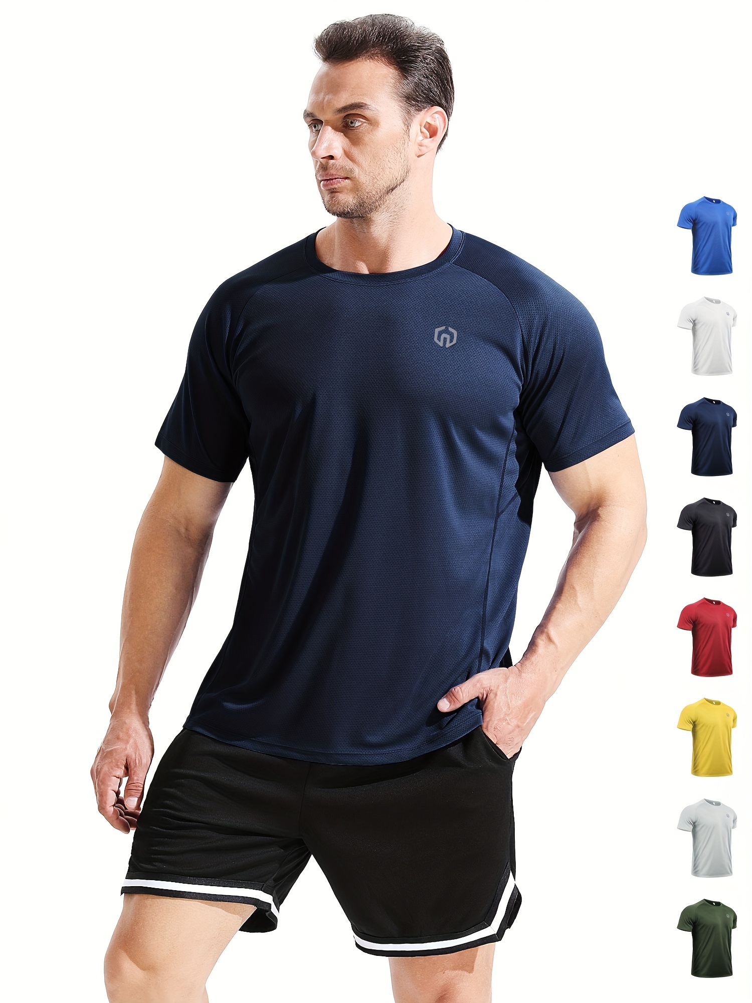 Men\'s Casual Sports T shirt Short Loose sleeved Neck - Round Temu