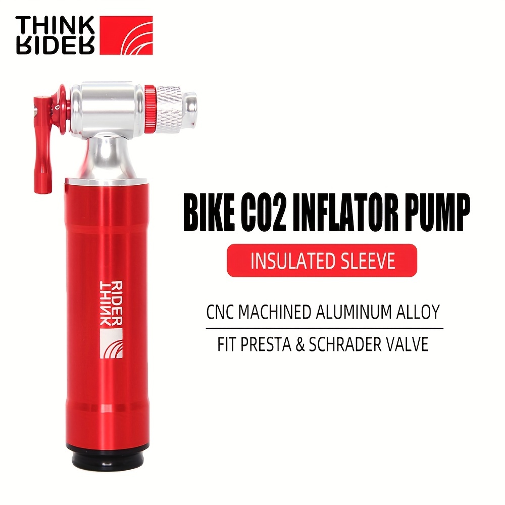 CO2 Bike Tire Inflator, Quick & Easy, Bicycle Tire Pump for Road and  Mountain with Insulated Sleeve, Fits Presta and Schrader Compatible, CO2  Bike Cartridges Not Included