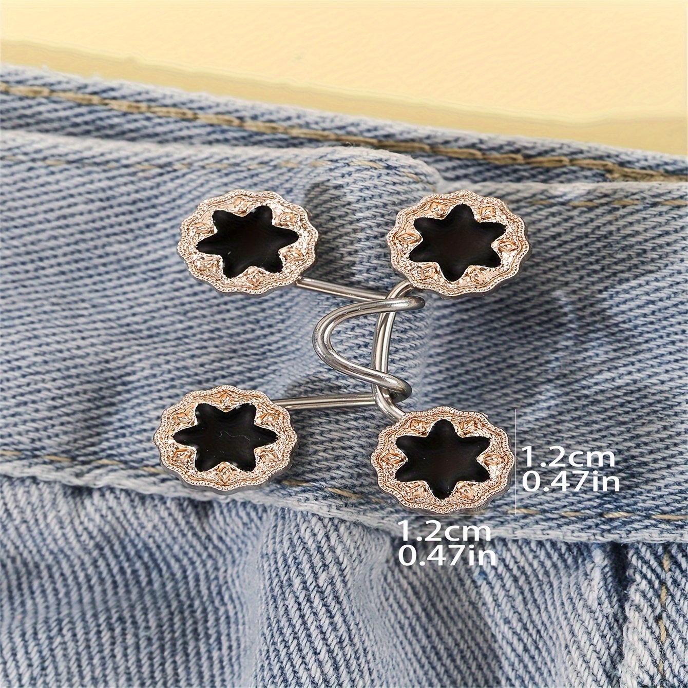 1 Pair Cute Stars Waist Buckle Pant Waist Tightener Detachable Waist  Buttons Pins Belts Accessories Pants Clips No Sewing Waistband Tightener