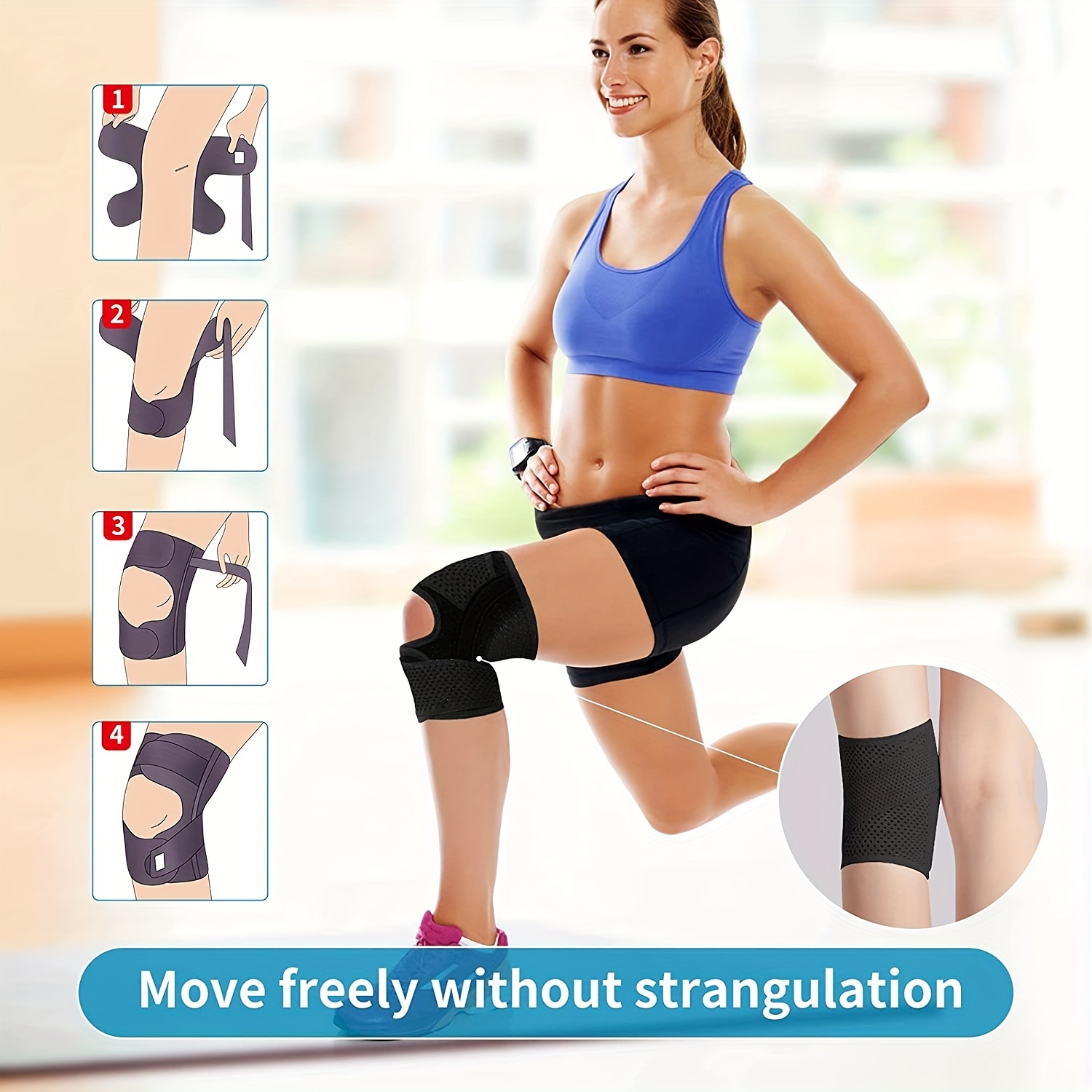 Knee Brace Side Stabilizers Knee Arthritis Joint Breathable - Temu