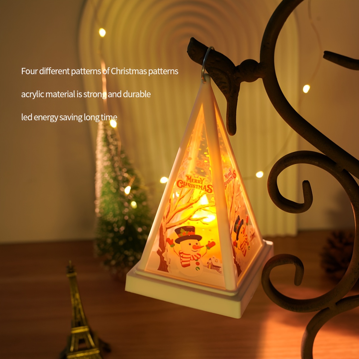 Christmas Vintage LED Lantern Battery Operated,LED Lantern Indoor Lanterns  Decorative Candle Lamp Seasonal Decorations for Christmas Home Living Room  Bedside Night Light 