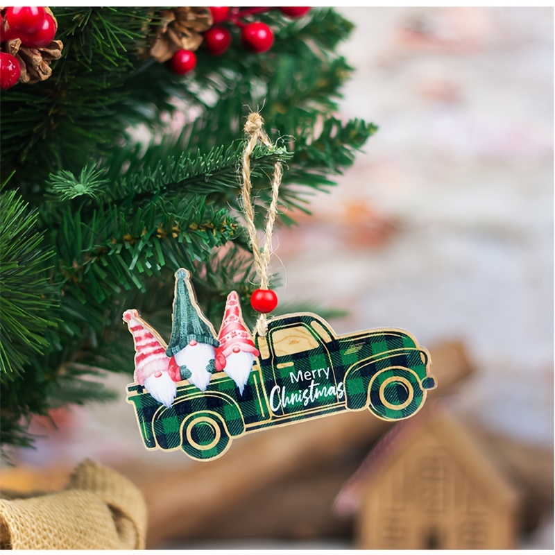 Christmas Wooden Car Pendant No face Forest Old Man Small - Temu