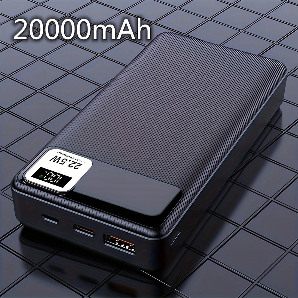 iWALK - Cargador portátil, batería externa de 4800 mAh de carga rápida y  PD, batería de carga pequeña de entrada con pantalla LED compatible con