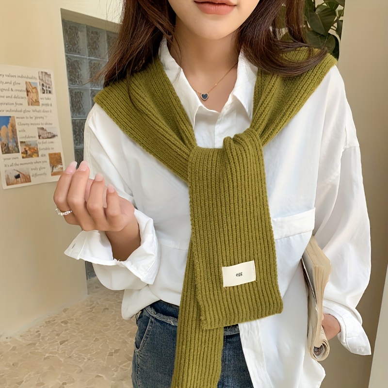 Knitted Long Sleeve Shawl Solid Casual Elastic Warm Wrap Windproof Cardigan