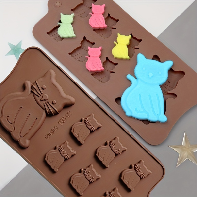 2 Pack Small 3D Puppy Dog Silicone Candle Molds, Cute Pomeranian & Poodle  Chocolate Candy Fondant Soap Mold 