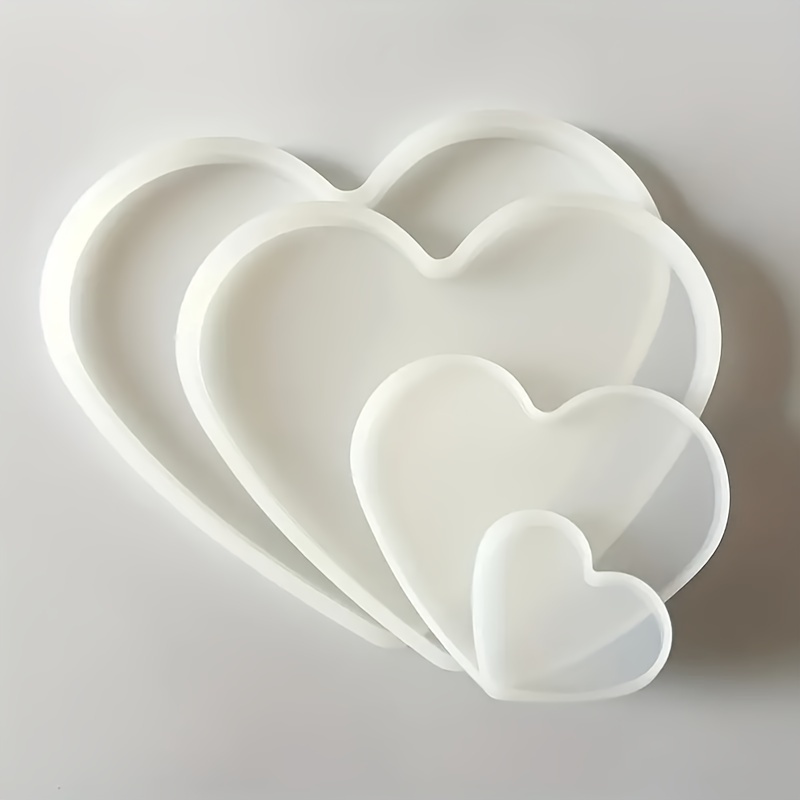 Heart Shape Coaster Resin Mold Love Heart Shape Epoxy Mold - Temu