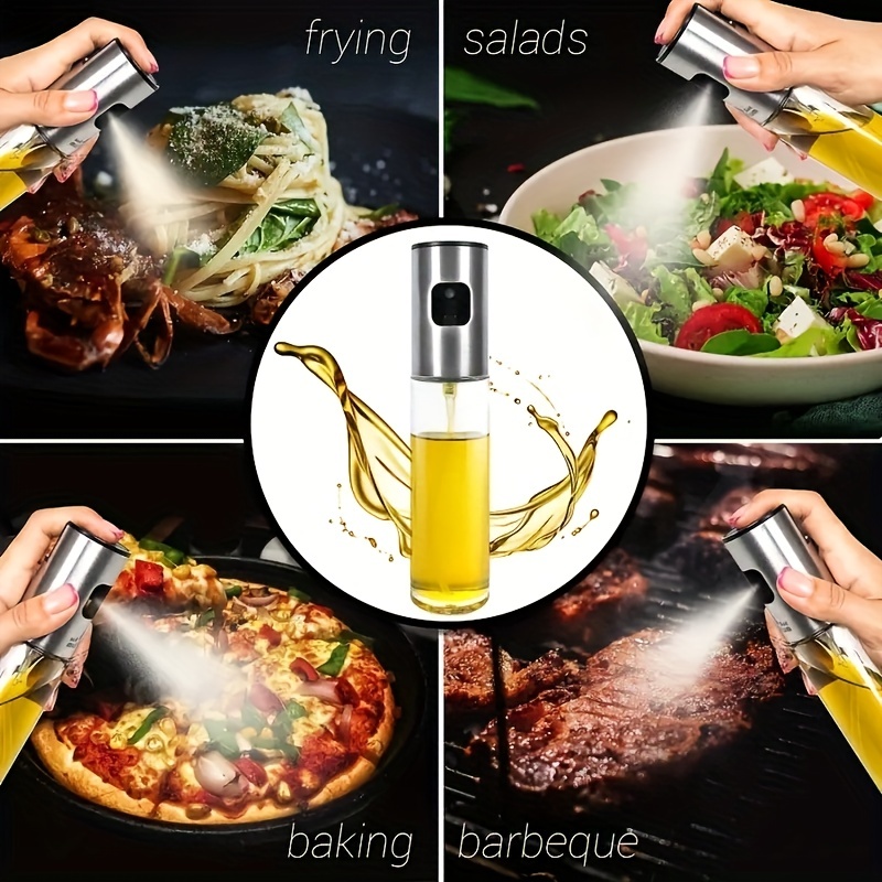 Spray Huile Cuisine. Vaporisateur Huile d'olive. Spray de Cuisson pour  salade, pizza. Huile en Spray.