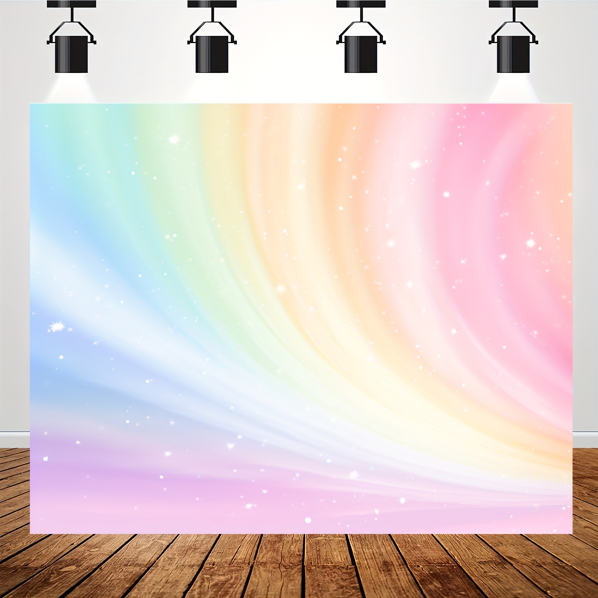 1pc 7x5ft Arcobaleno Unicorno Compleanno Sfondo Ragazza Oro - Temu