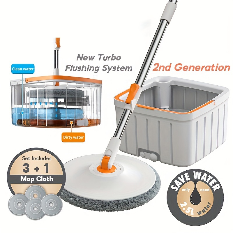 New Sewage Seperation Hand free Mop With A Rotating Head And - Temu Japan