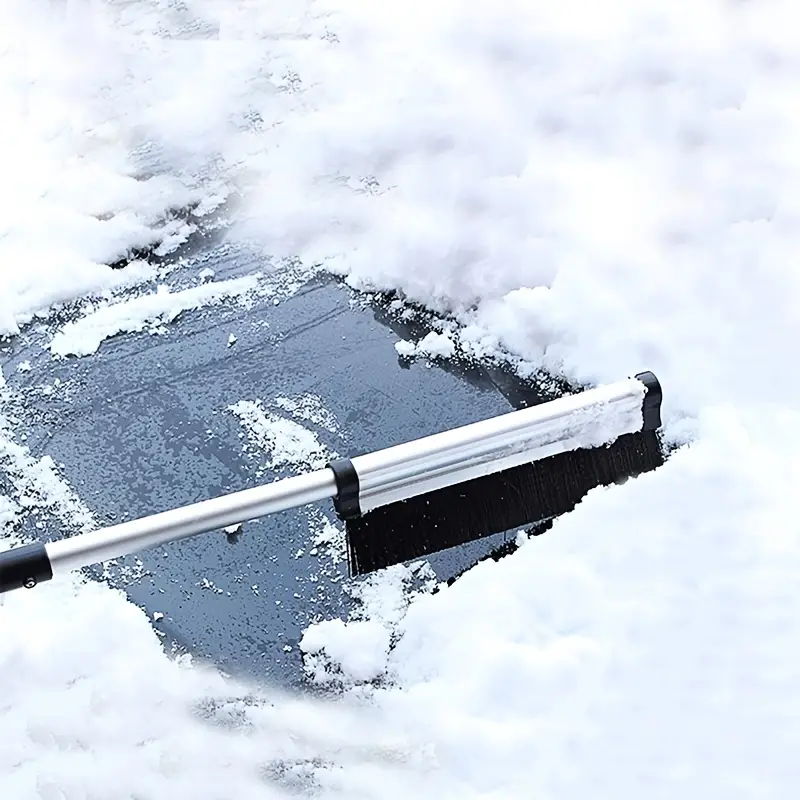 車のフロントガラスアイススクレーパー、ガラススノーブラシ拡張可能なステンレス鋼除雪クリーナーツールほうき洗浄アクセサリー 自動車 Temu  Japan