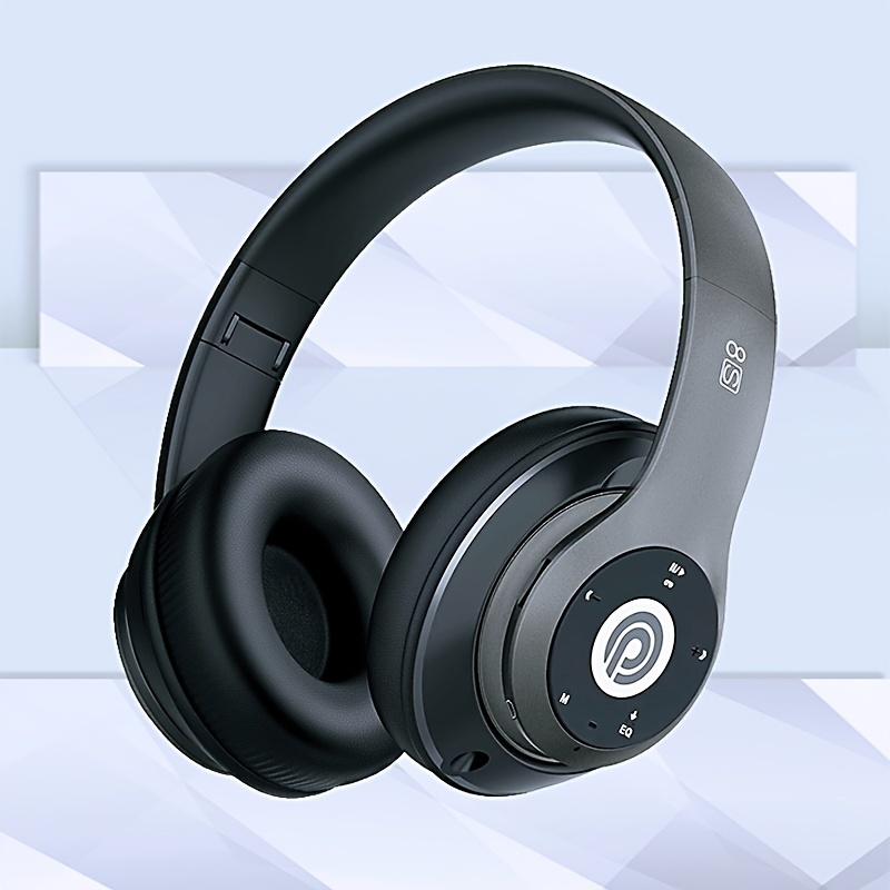 Auriculares Bluetooth sobre la oreja, Auriculares inalámbricos plegables con 3 modos de ecualización, micrófono incorporado para el teléfono de la