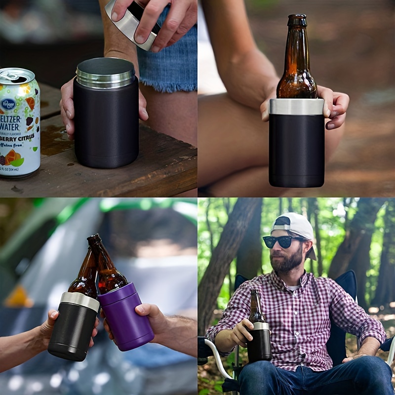 RTIC Craft Can Cooler Insulated, Drink, Beverage, Bottle, Soda Can Cooler  with Lid, Stainless Steel Metal, Double Wall Insulation Coozie for Cans
