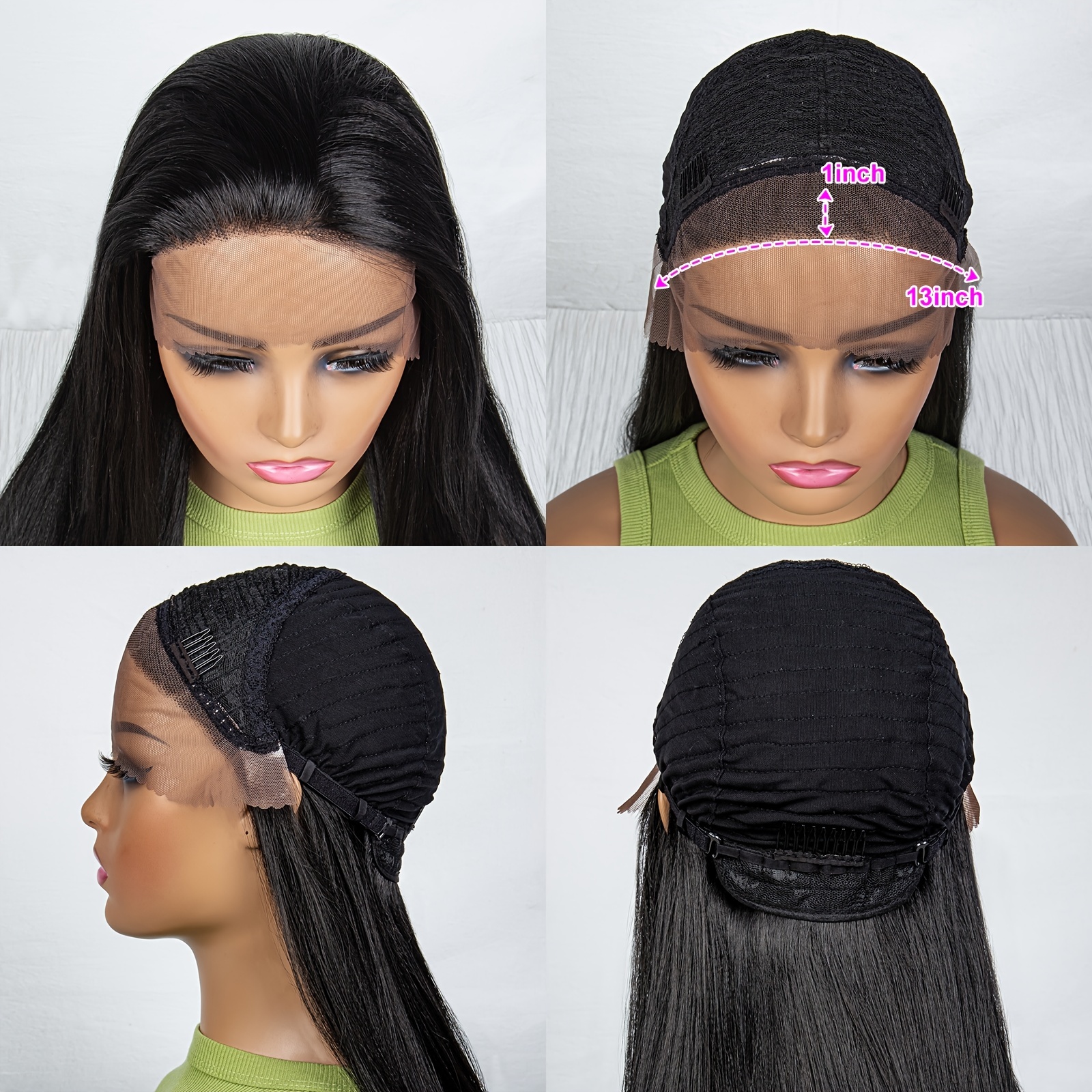 13 1 Lace Front Extra Long Straight Synthetic Wig Straight Temu