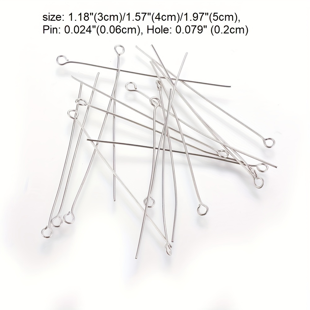 Bag 18 20 25 30 35 40 45 50 Stainless Steel Eye Pins - Temu