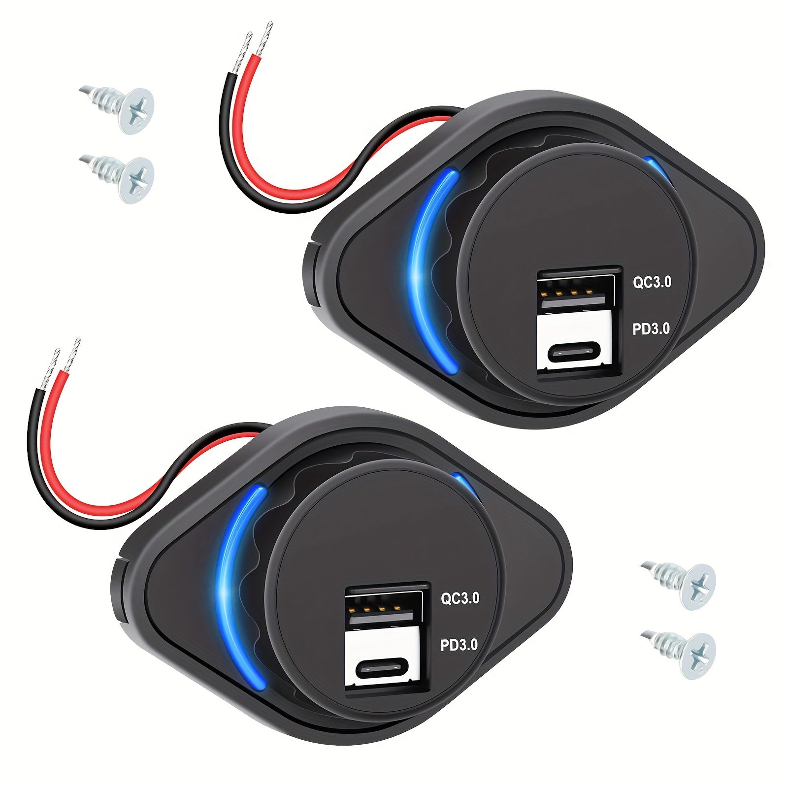 12v Usb C Outlet Socket: Dual Pd3.0 Qc3.0 24v Waterproof Type C Usb Power  Outlet For Rv, Marine, Motorcycle, Boat, And Golf Cart Temu United Arab  Emirates