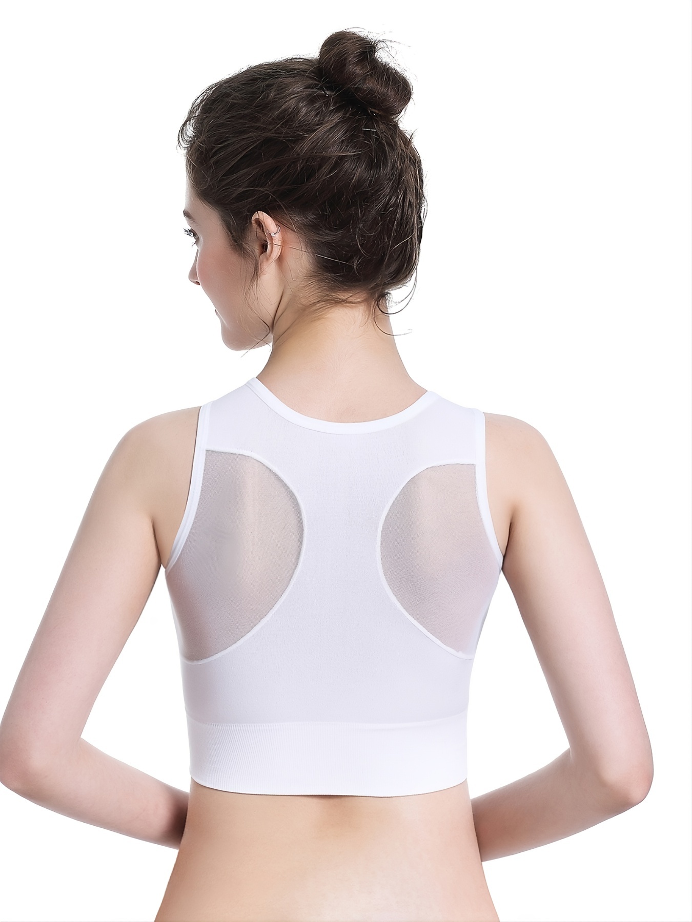 Contrast Binding 2-in-1 Criss Cross Back Sports Bra Mesh Cutout Breathable  High Impact Yoga Sports Wear Fitness Running Cropped Tank Tops - China  Women's Clothing and Jogging Apparel price